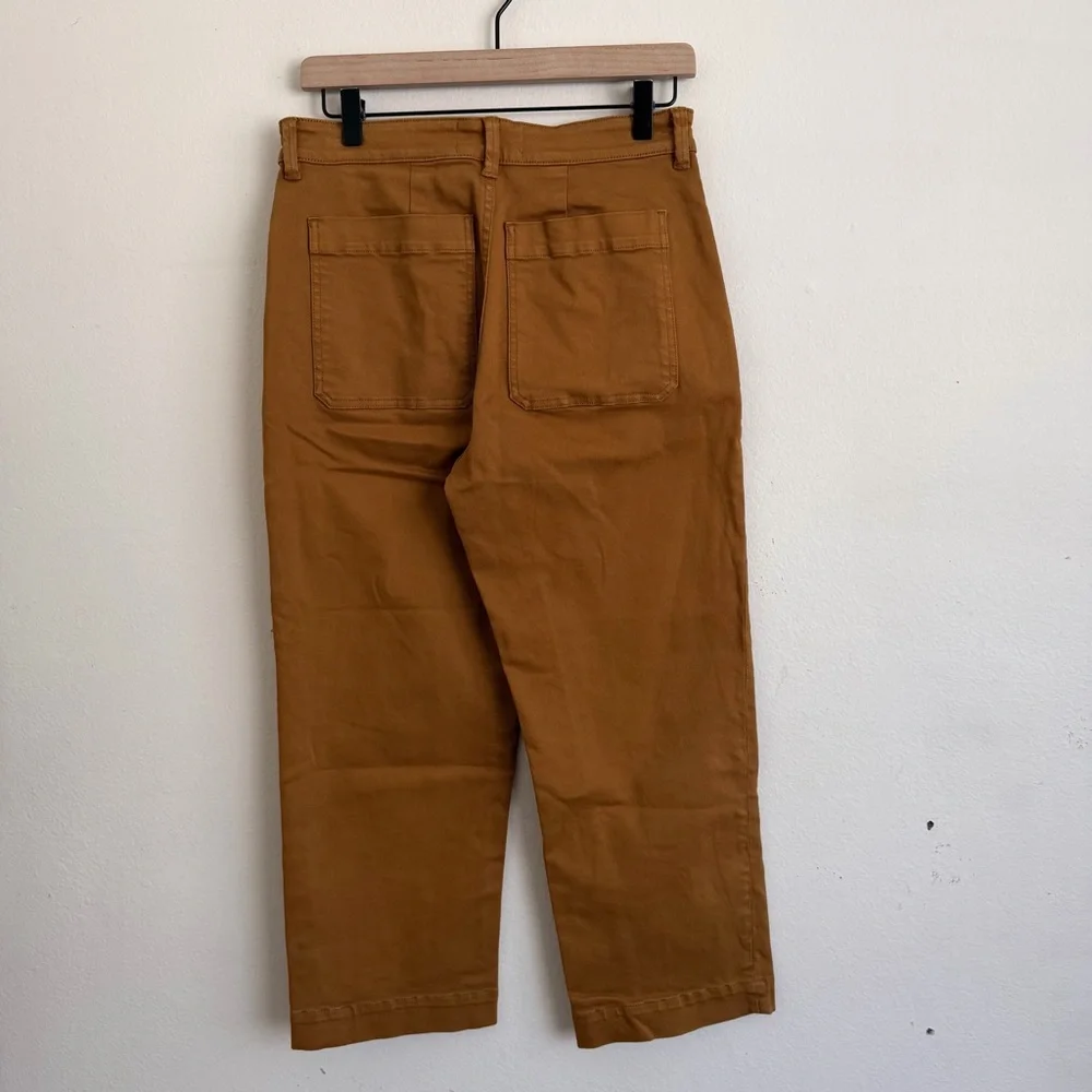 EVERLANE The Utility Straight-Leg Pant Mustard Size 4 High Rise Cotton Blend - Picture 4 of 8